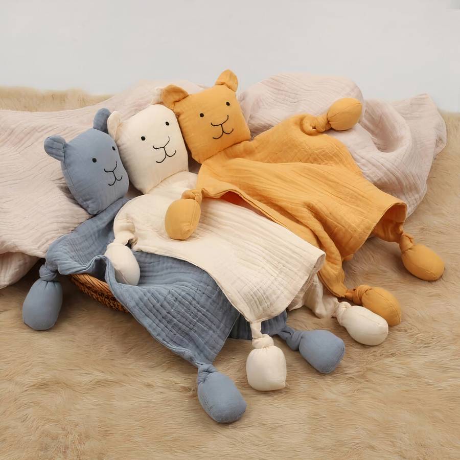 Baby Plush Bear Lovey Comforter Soft Cuddly Toy for Infants