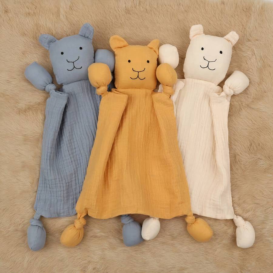 Baby Plush Bear Lovey Comforter Soft Cuddly Toy for Infants