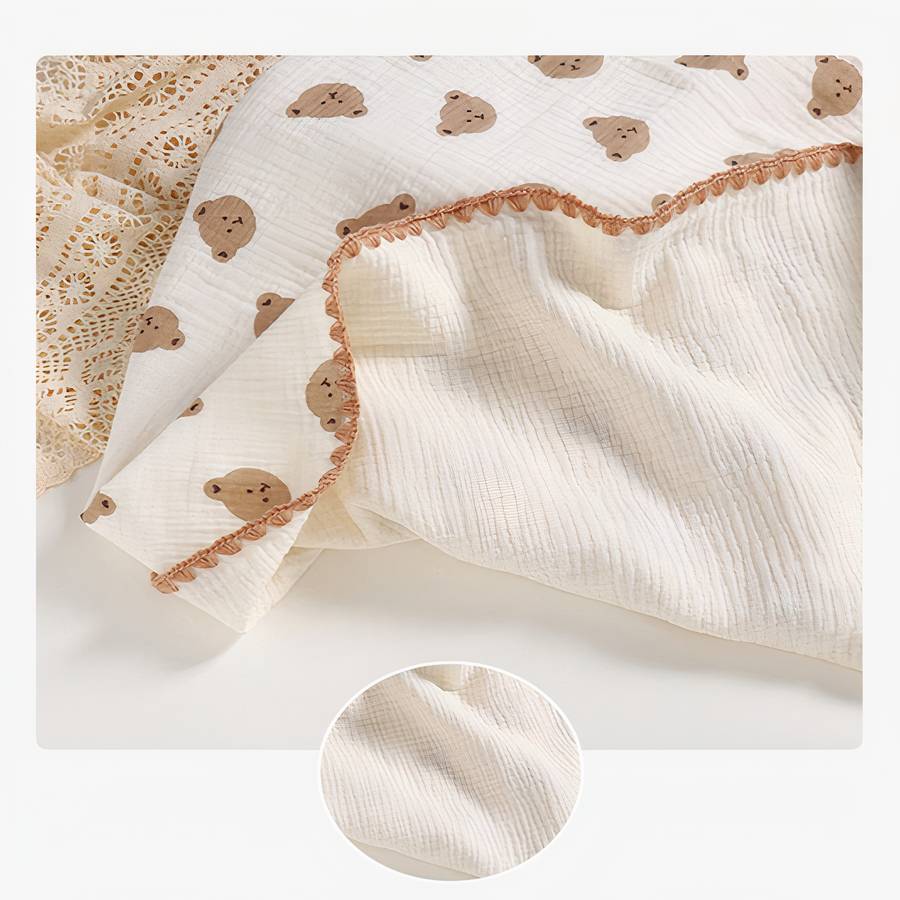 Little Brown Bear Baby Blanket Soft Cozy Toddler Bedding Gift