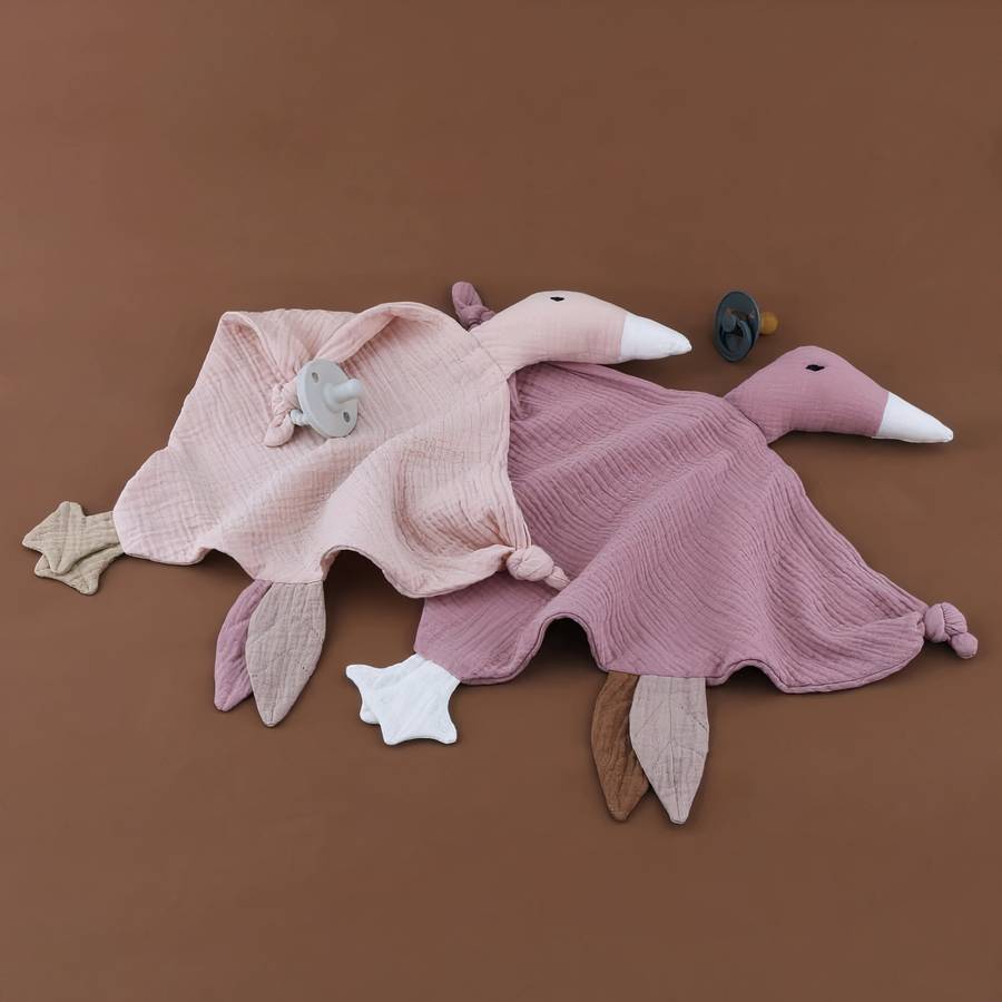 Vintage Baby Lovey Blanket for Newborns Soft Comforter Security Blanket