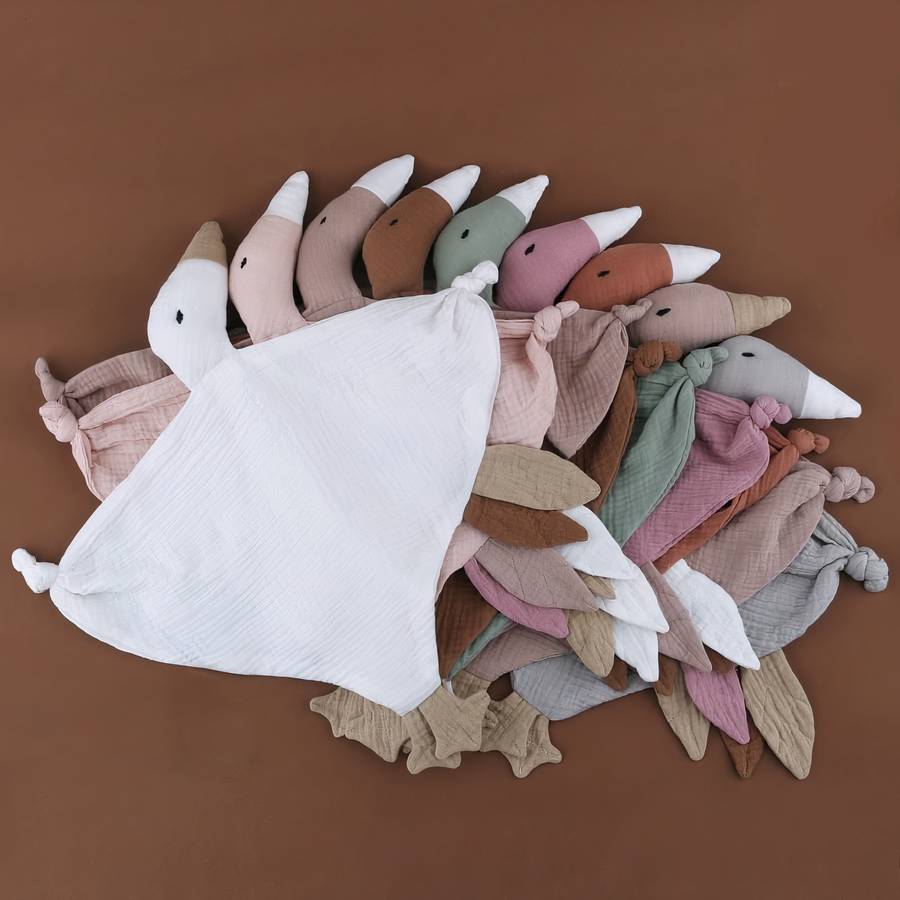 Vintage Baby Lovey Blanket for Newborns Soft Comforter Security Blanket