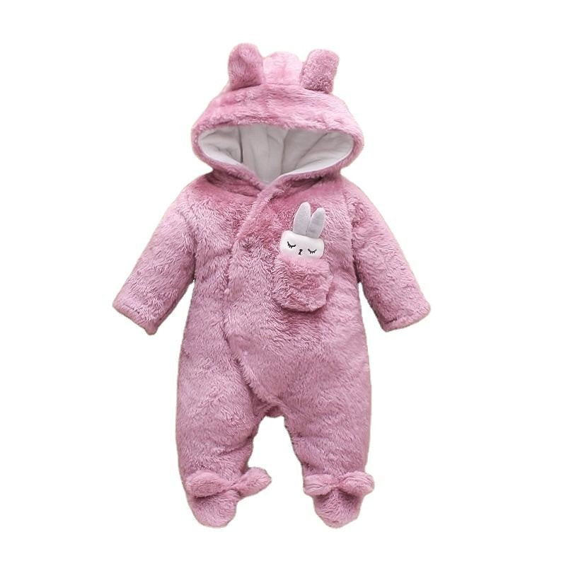 Hooded Bunny Romper for Baby Toddler Plush Animal Costume