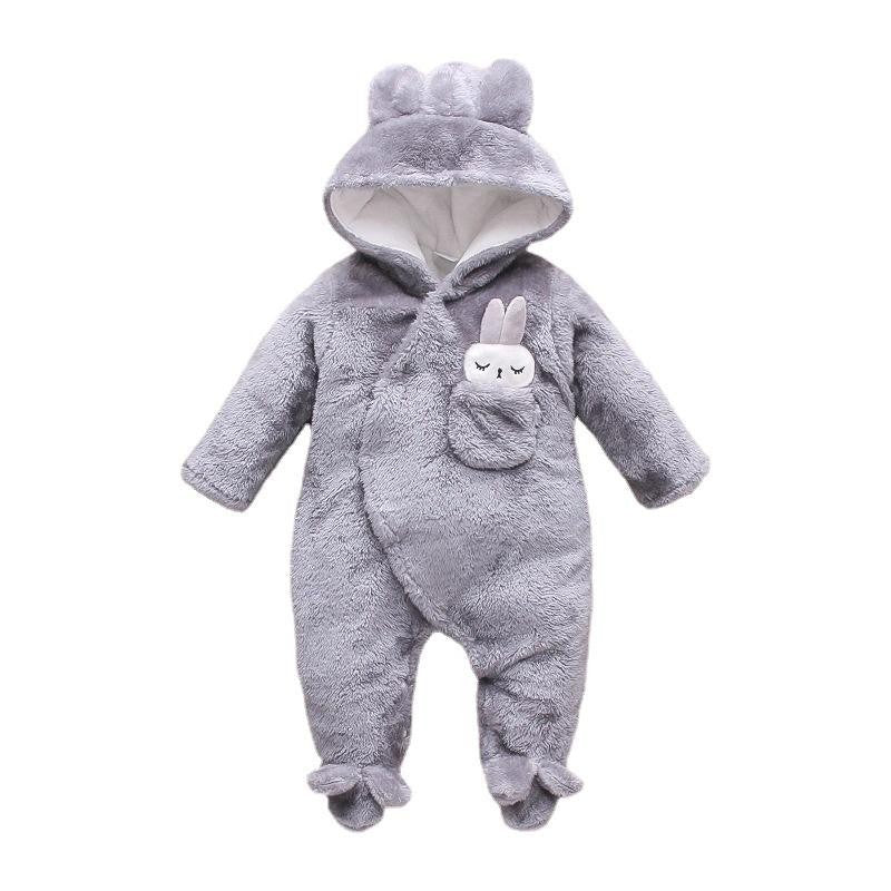 Hooded Bunny Romper for Baby Toddler Plush Animal Costume
