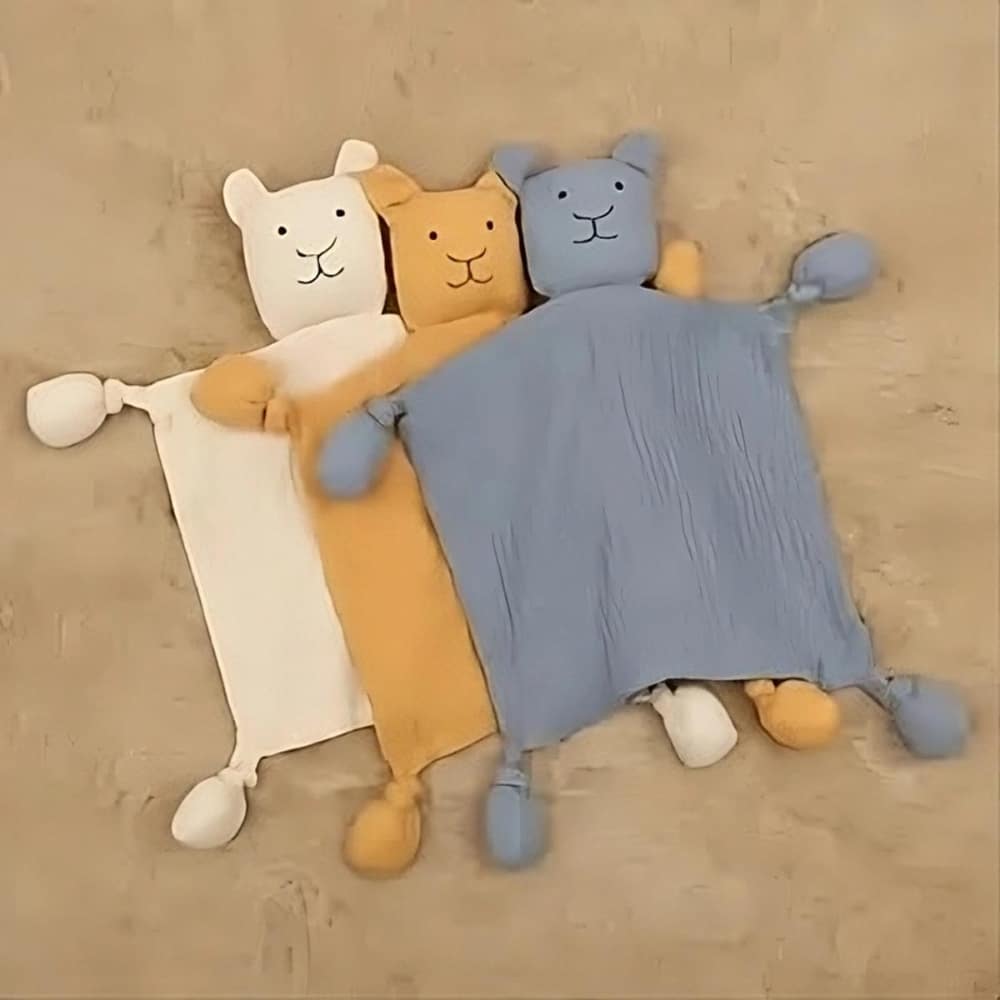 Baby Plush Bear Lovey Comforter Soft Cuddly Toy for Infants
