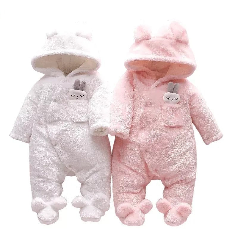 Hooded Bunny Romper for Baby Toddler Plush Animal Costume