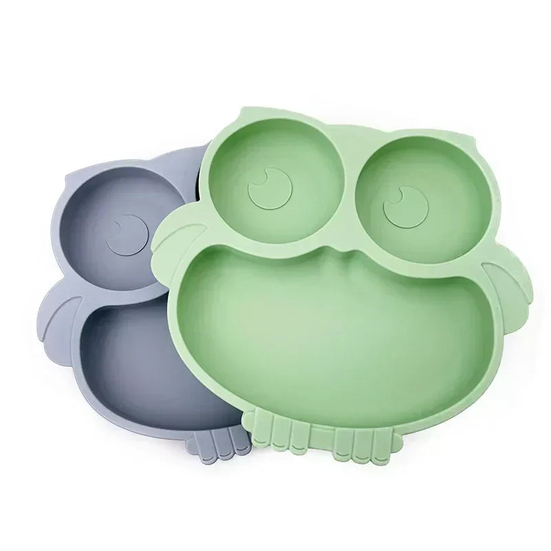 Baby Suction Plate Toddler Feeding Dish Non Slip Infant Bowl