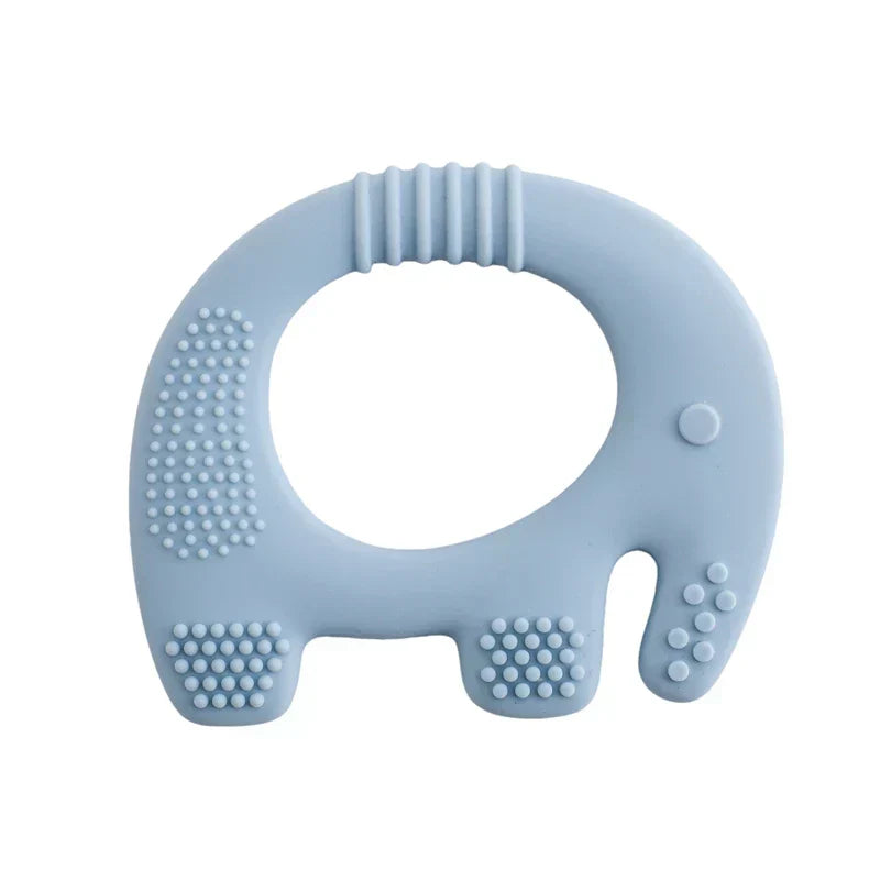 Baby Elephant Teething Ring Soft Silicone Toddler Teether Toy