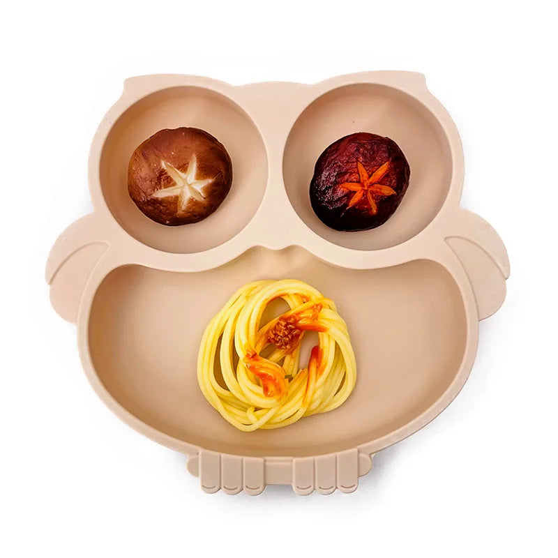 Baby Suction Plate Toddler Feeding Dish Non Slip Infant Bowl