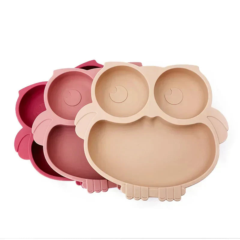 Baby Suction Plate Toddler Feeding Dish Non Slip Infant Bowl