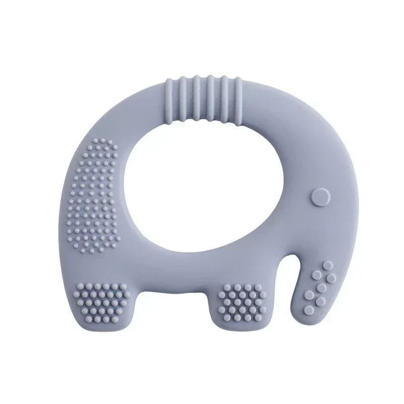 Baby Elephant Teething Ring Soft Silicone Toddler Teether Toy