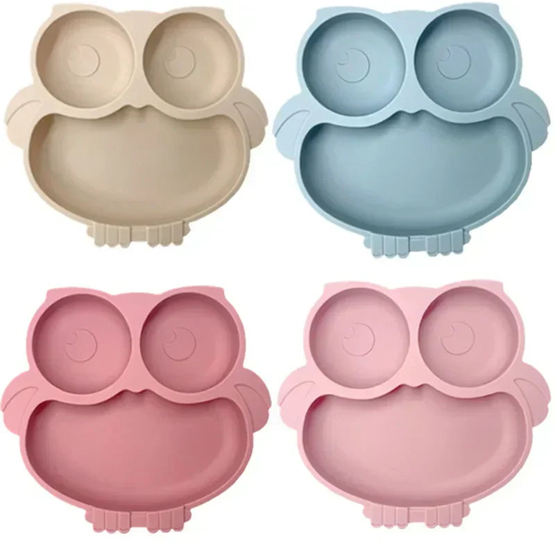 Baby Suction Plate Toddler Feeding Dish Non Slip Infant Bowl
