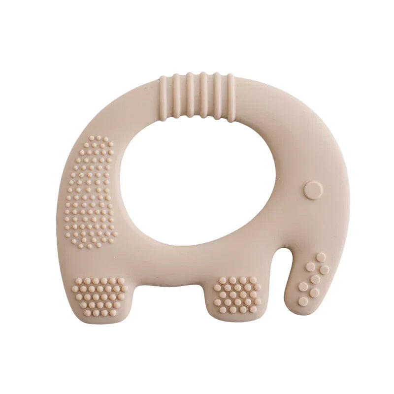 Baby Elephant Teething Ring Soft Silicone Toddler Teether Toy