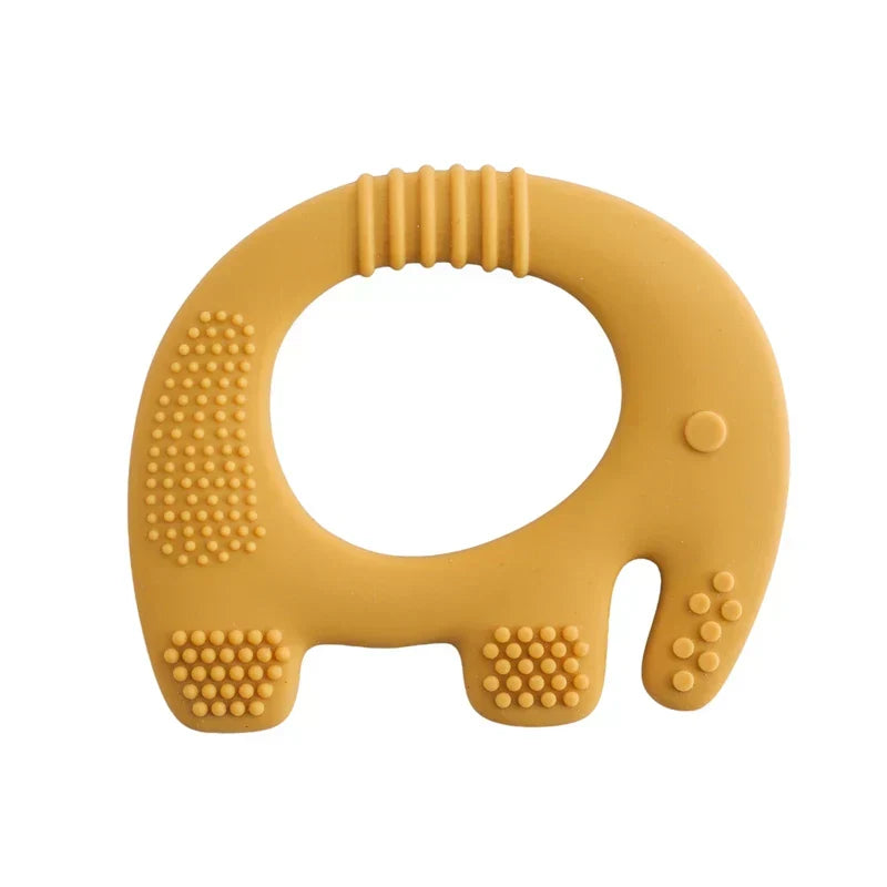 Baby Elephant Teething Ring Soft Silicone Toddler Teether Toy