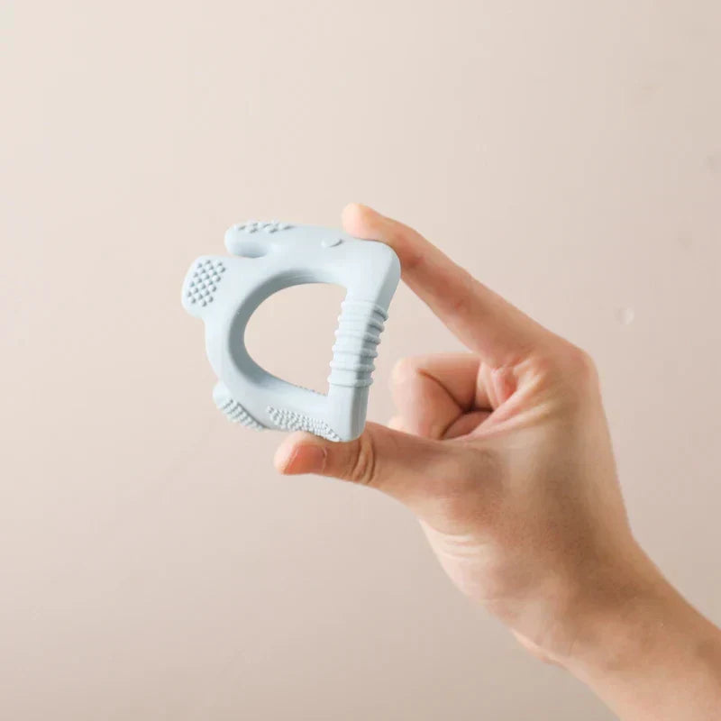 Baby Elephant Teething Ring Soft Silicone Toddler Teether Toy
