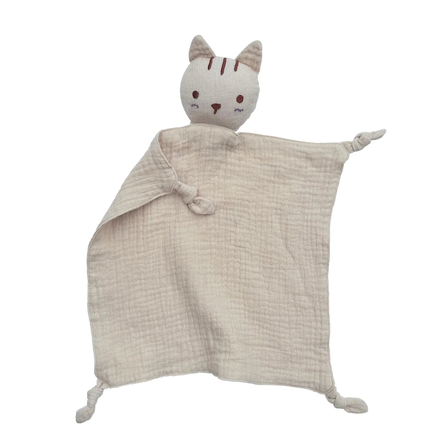 Baby Cat Lovey Plush Toy Security Blanket for Infant