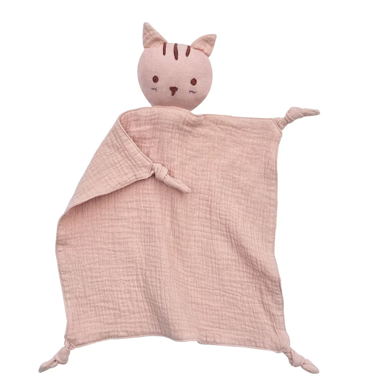 Baby Cat Lovey Plush Toy Security Blanket for Infant