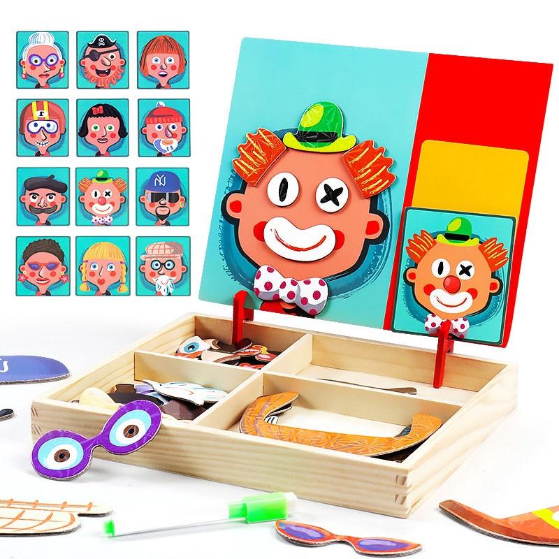 Montessori Magnetic Puzzle Educational Toy for Kids Learning and Development