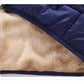 Dark Blue Baby Boys Puffer Jacket with Soft Velvet Lining Toddler Winter Coat
