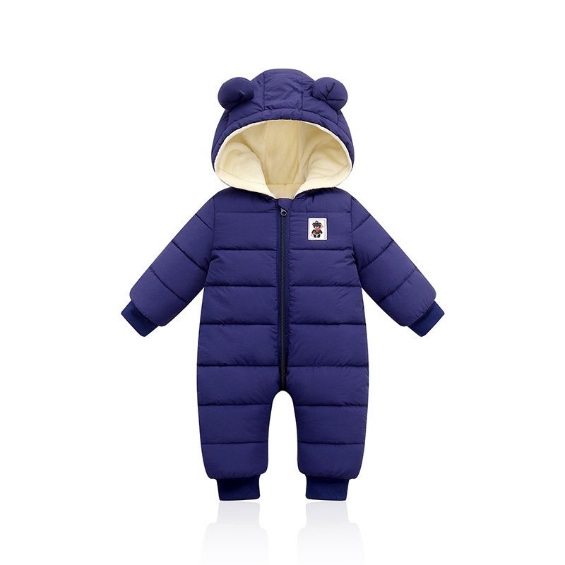 Cozy Winter Baby Romper Warm Fleece Infant Snowsuit