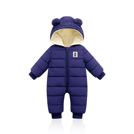 Cozy Winter Baby Romper Warm Fleece Infant Snowsuit