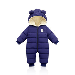 Cozy Winter Baby Romper Warm Fleece Infant Snowsuit