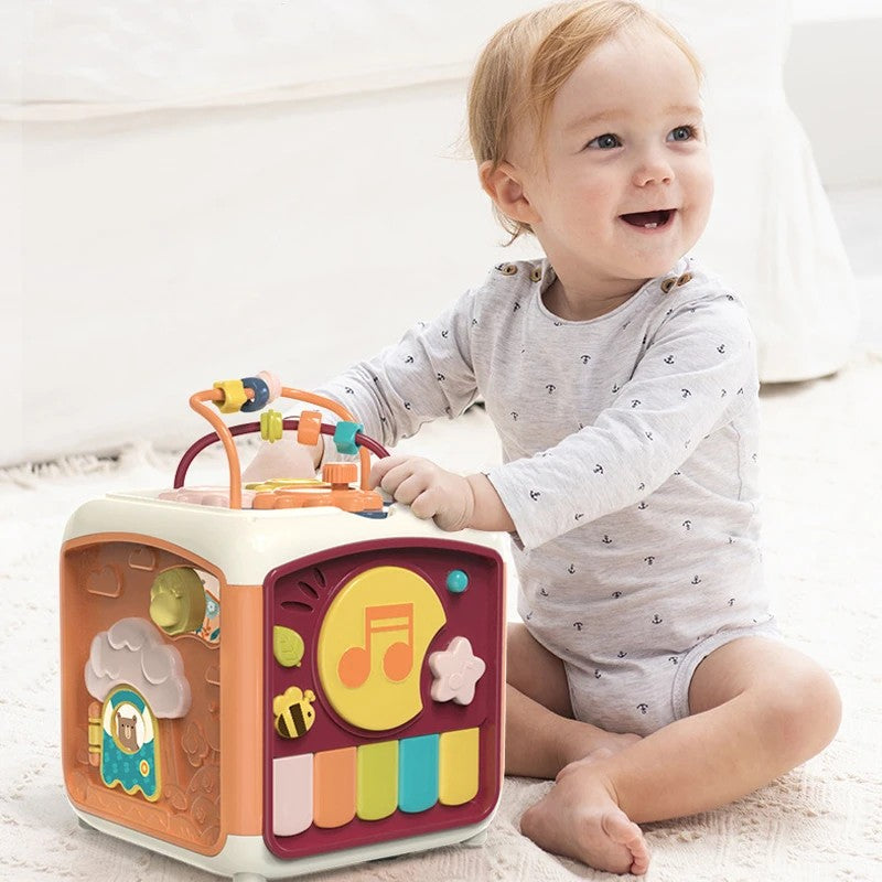 Montessori Baby Activity Cube 7 in 1 Developmental Toy