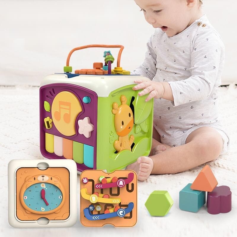 Montessori Baby Activity Cube 7 in 1 Developmental Toy