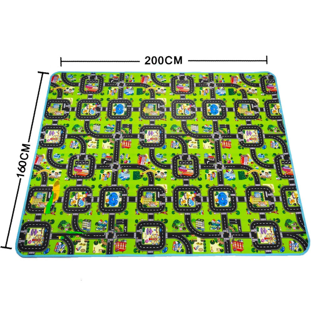 Kids Car Race Track Play Mat