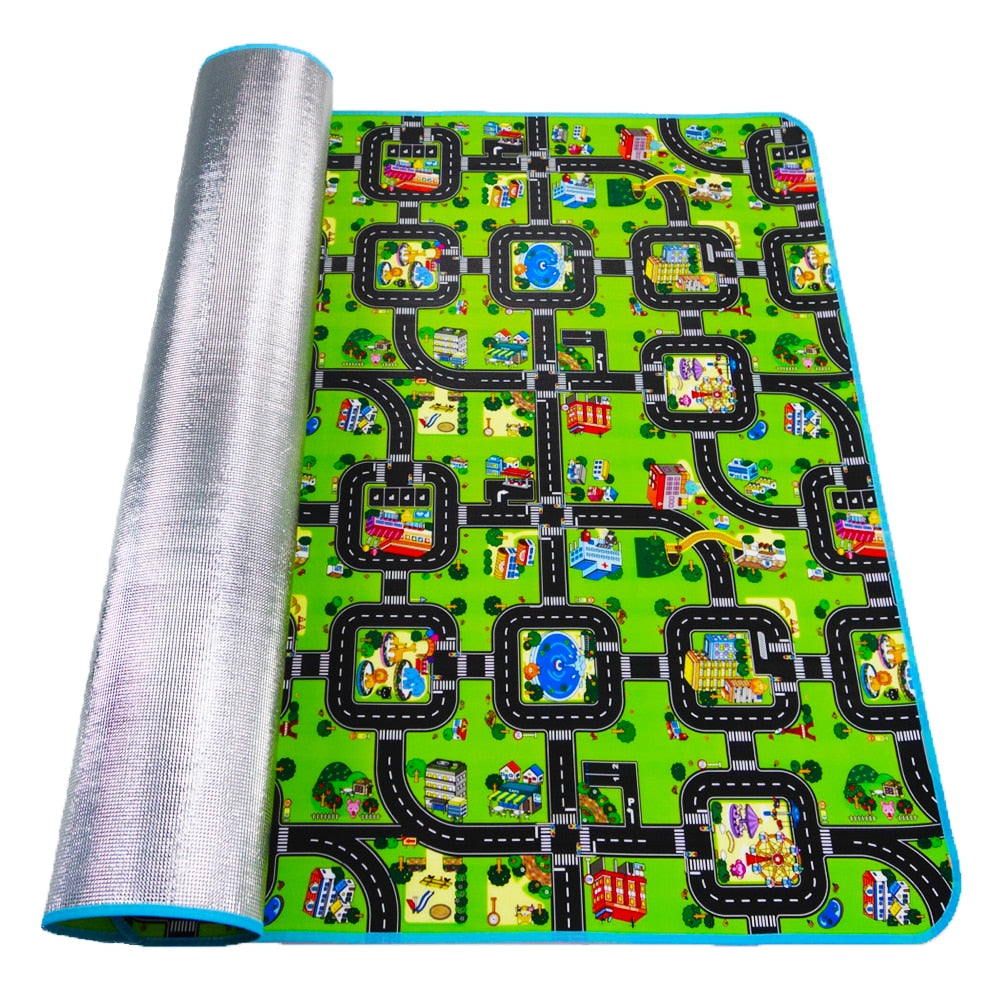 Kids Car Race Track Play Mat