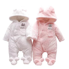 Hooded Bunny Romper for Baby Toddler Plush Animal Costume