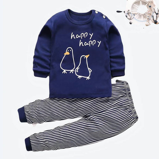 Baby Blue Penguin Pajamas Infant Sleepwear Toddler Pjs