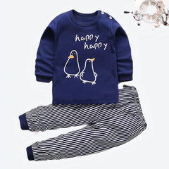 Baby Blue Penguin Pajamas Infant Sleepwear Toddler Pjs