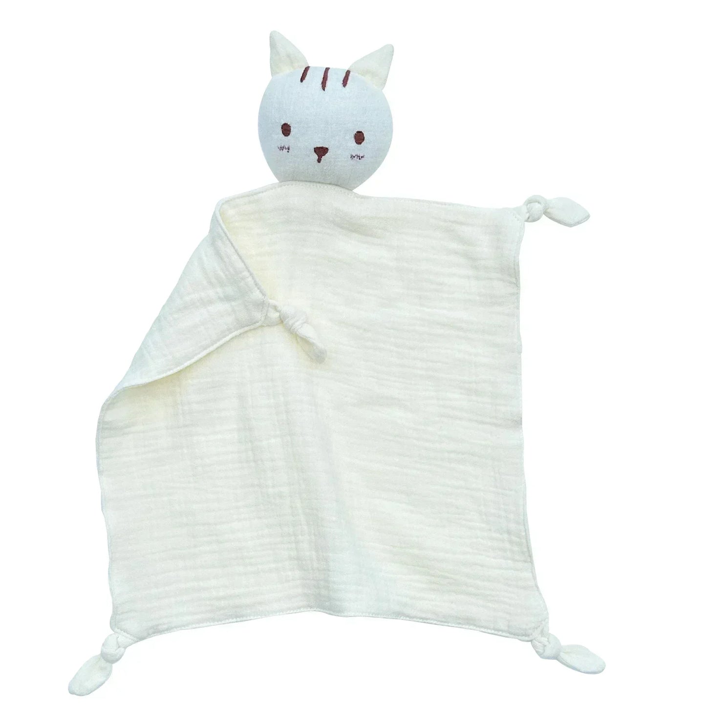 Baby Cat Lovey Plush Toy Security Blanket for Infant