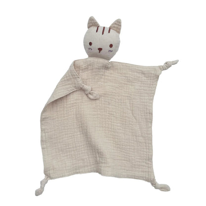 Baby Cat Lovey Plush Toy Security Blanket for Infant