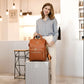 Vintage Leather Diaper Bag Crossbody Messenger Bag for Moms