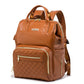 Vintage Leather Diaper Bag Crossbody Messenger Bag for Moms