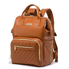 Vintage Leather Diaper Bag Crossbody Messenger Bag for Moms